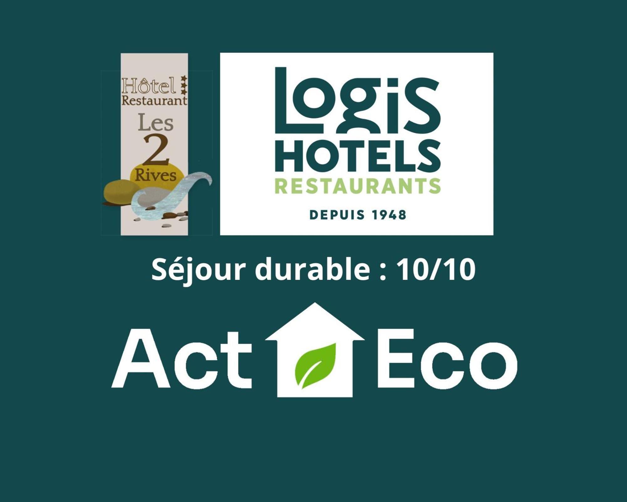 Logis Hotel Restaurant Les 2 Rives - A75, En Bordure De Riviere Banassac Exterior photo